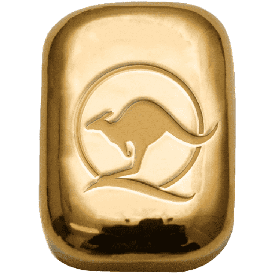 Picture of 2oz Queensland Mint Kangaroo Gold Cast bar