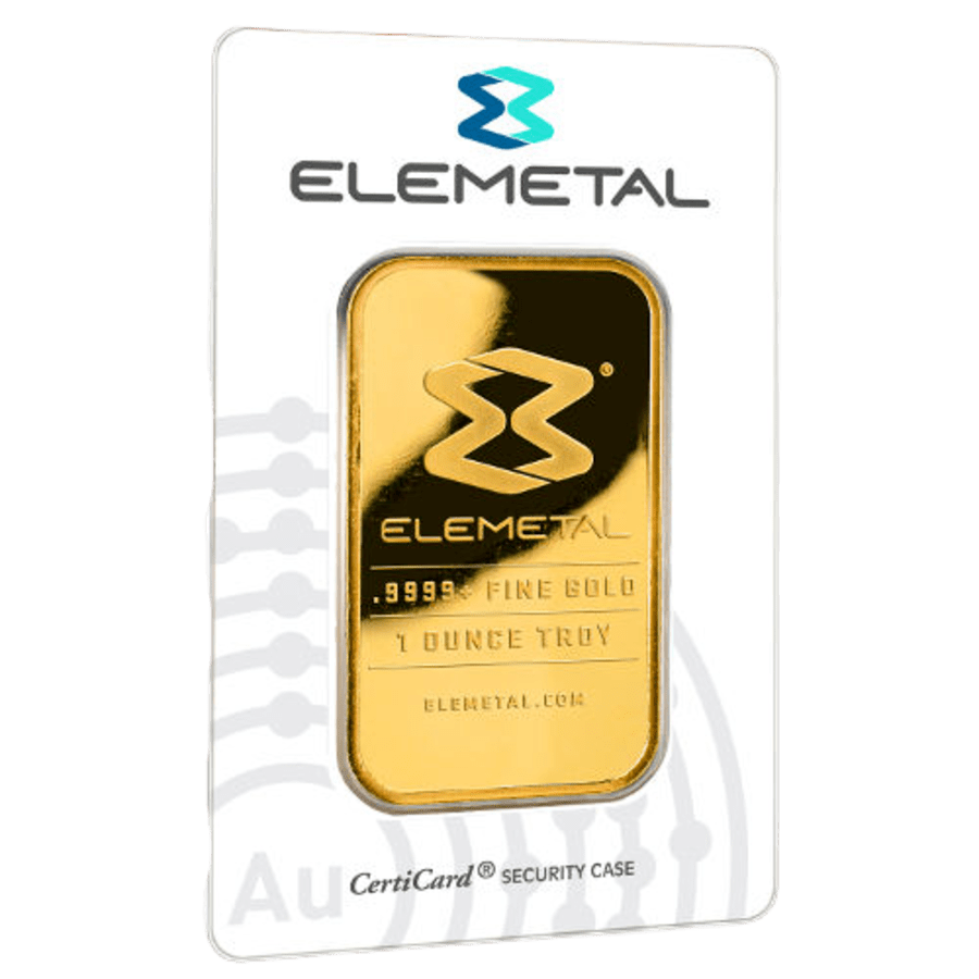 Picture of 1oz Elemetal Gold Minted bar