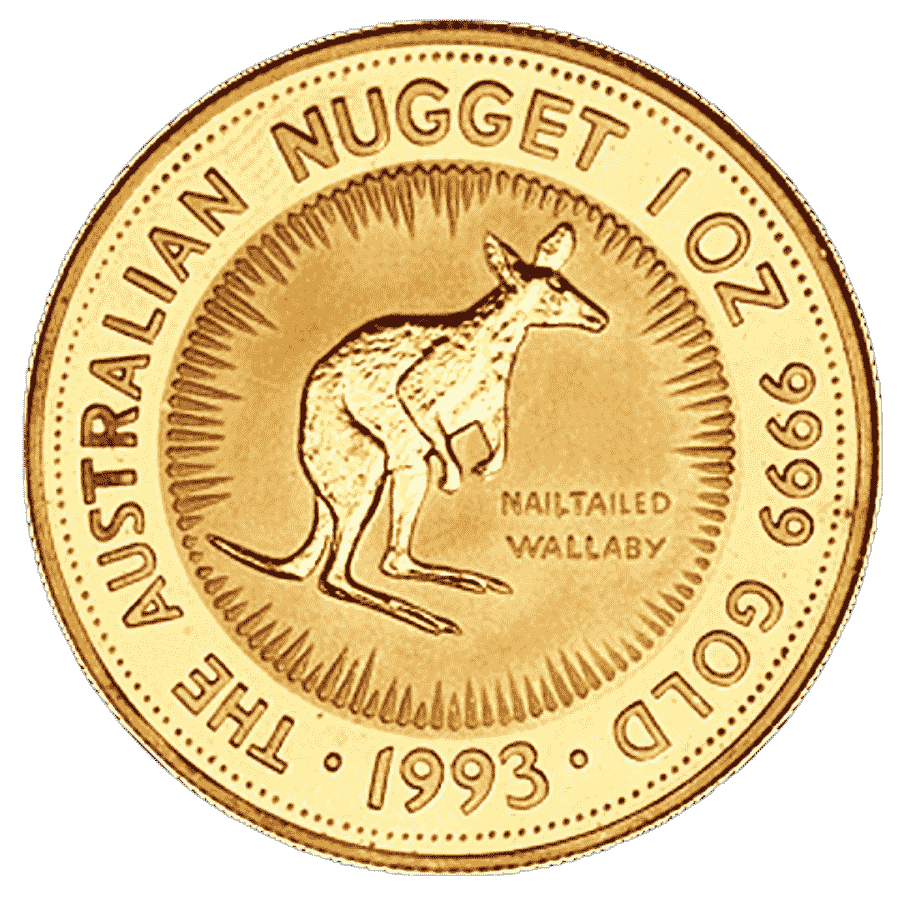 Picture of 1993 1oz Australian Nugget Gold Coin - Nail-Tailed Wallaby