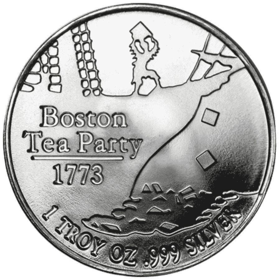 Picture of 1oz Don't Tread on Me/Tea Party Silver Round