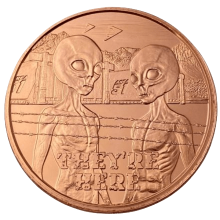 Picture of 1oz Area 51 They're Here Copper Round
