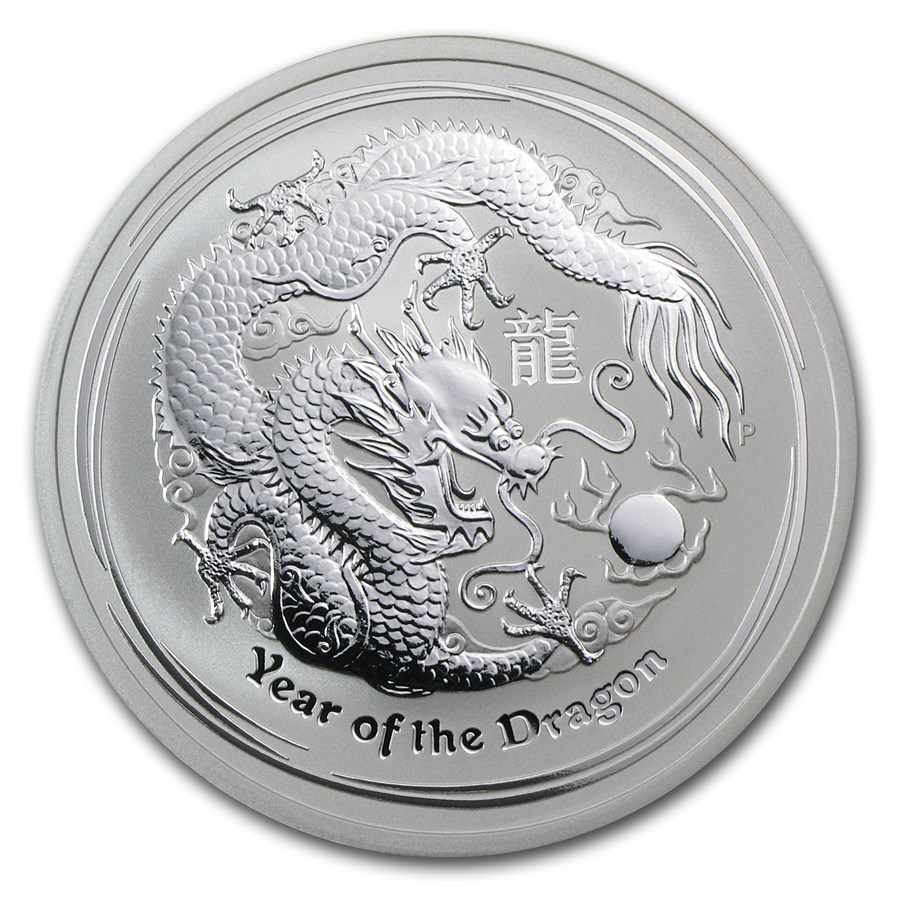 Picture of 2012 2oz Lunar Dragon Silver Coin