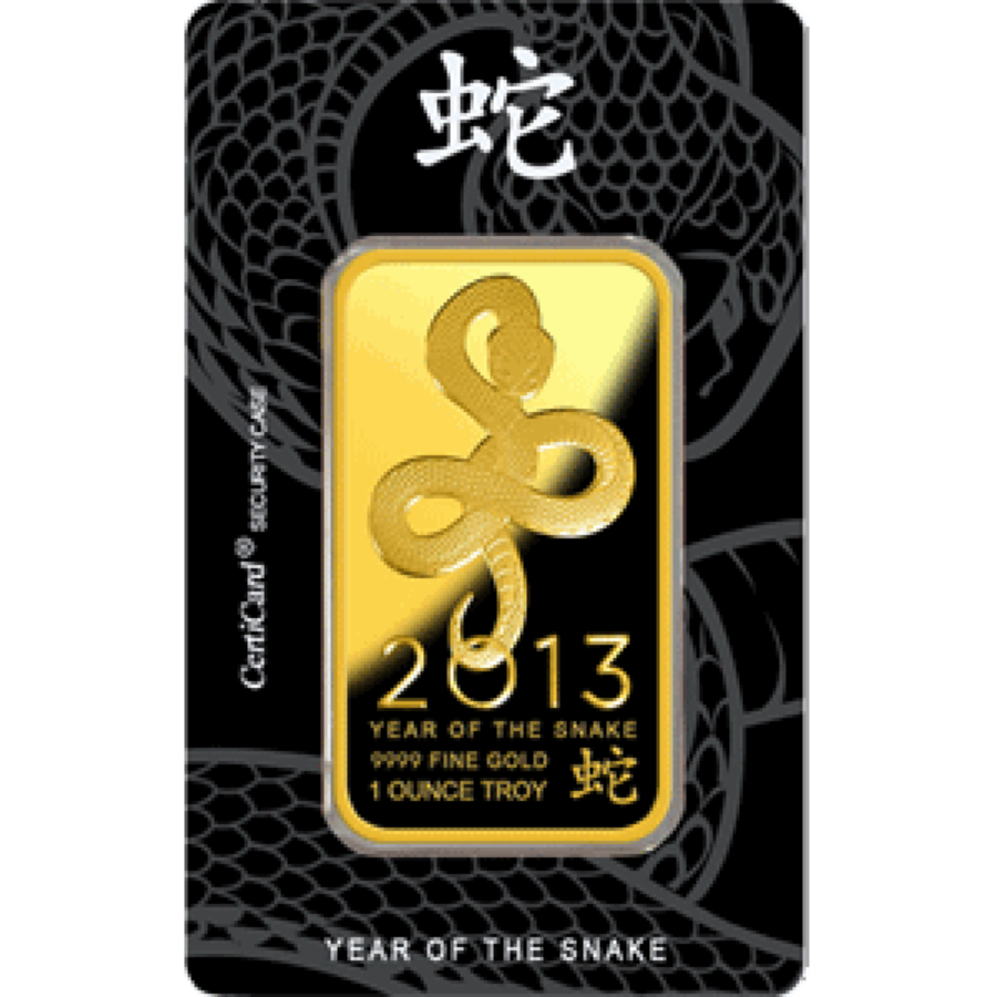 Picture of 2013 1oz OPM Lunar Year of the Snake Gold Minted Bar