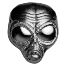 Picture of 2oz Alien Head Silver Bar