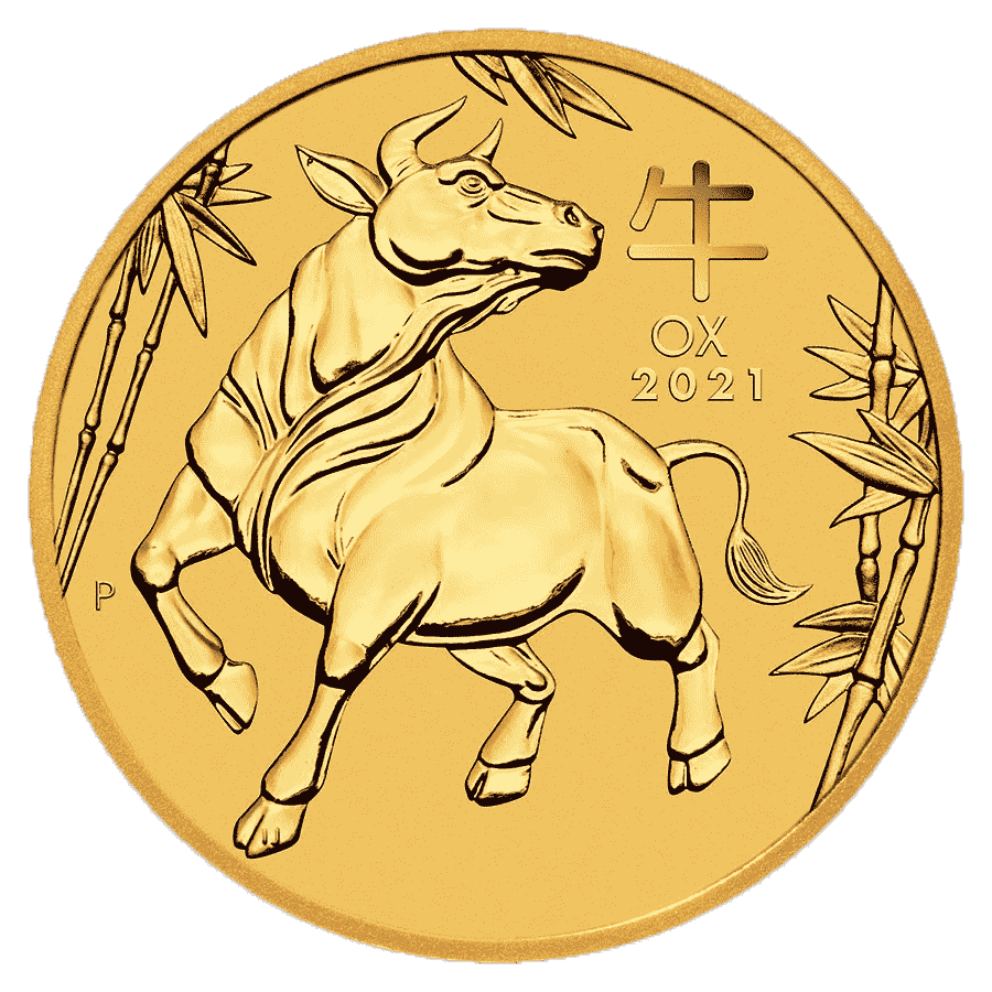 Picture of 2021 1/10th oz Lunar Ox Gold Coin