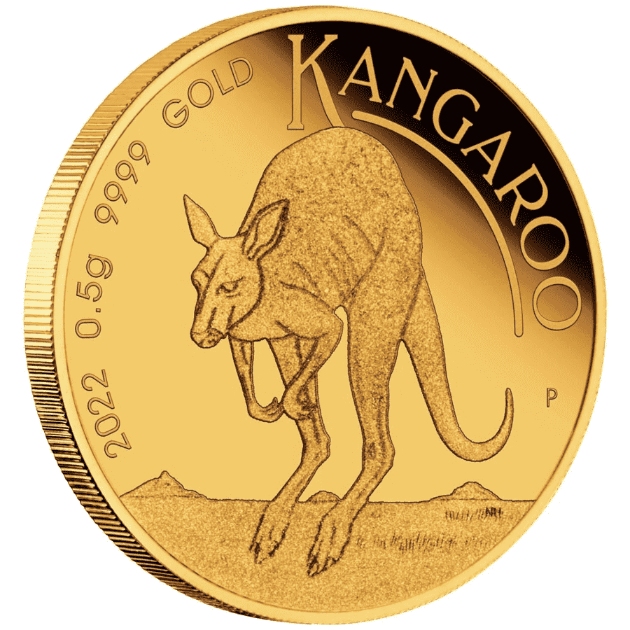 Picture of 2022 0.5g Australian Kangaroo - Mini Roo - Gold Proof Coin in Presentation Card