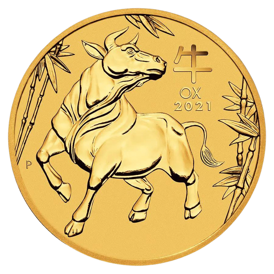 Picture of 2021 1/4oz Lunar Series III Year of the Ox Gold Coin