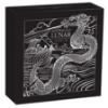 Picture of 2024 1oz Lunar Series III Dragon High Relief Silver Proof Coin in Presentation Box
