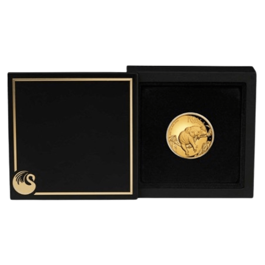 Picture of 2022 1oz Koala High Relief Gold proof Coin in presentation box